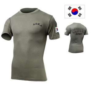 ROKA 군인 카키 반팔 티셔츠