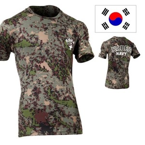 해군 군인 디지털 반팔 티셔츠