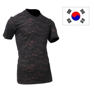 군인 반팔 블랙디지털 티셔츠