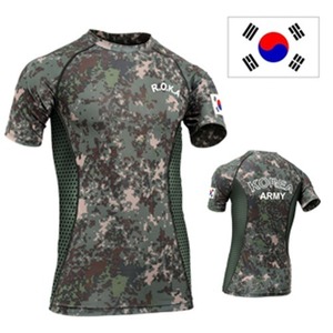 ROKA 래쉬가드 군인 디지털 반팔 티셔츠
